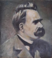 Ölbild Nietzsche